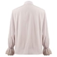 thumbnail image 3 of SWSMCLT Men's Pirate Outfit Medieval Shirt Viking Dress Shirt Halloween Gypsy Baroque Steampunk Gothic Ruffled Long Sleeve Top Vampire Blouse 18th Century Renaissance Victorian White 40, 3 of 3