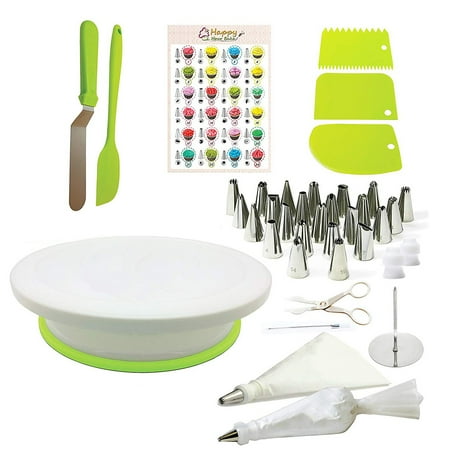 

Hi、FANCY 46 Pieces/set Cake Turntable Kit Baking Scraper Decorating Tools Cupcake Fondant Nozzle Supplies Set