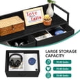 thumbnail image 4 of 52" Long TV Stand with Charging Stake With 8 Storage Drawers Open Shelves Black, 4 of 6