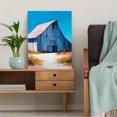 thumbnail image 5 of Rustic Blue Barn Canvas Print Wall Art for Living Room Bedroom Kitchen Farmhouse Office, 5 of 8