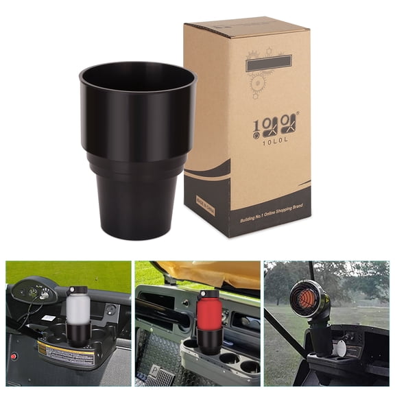 10L0L Golf Cart Cup Holder Heater Fit EZGO Club Car Yamaha Golf Cart Accessories-Black