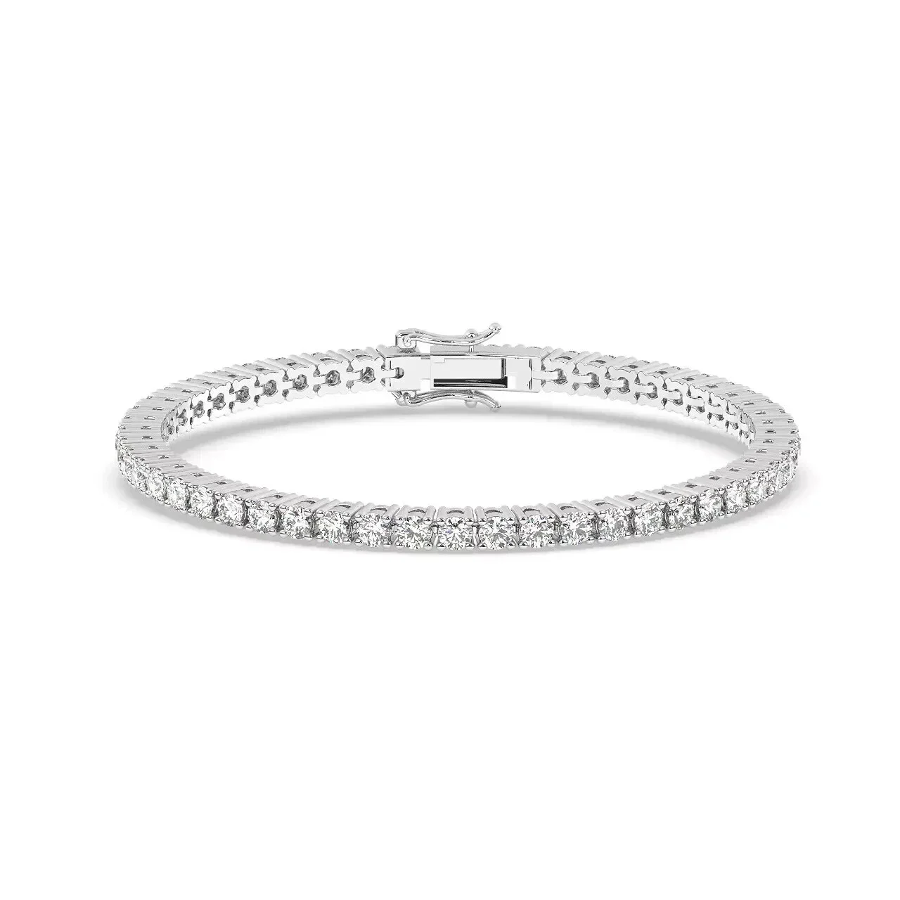 8 Ct Round Cut Simulated Diamond Tennis Bracelet 14k White Gold Plated 7.5"