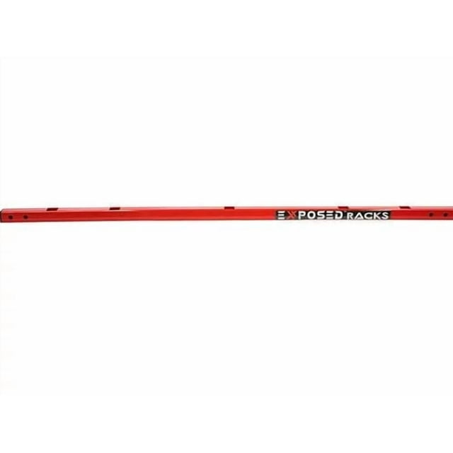 Exposed Racks Roof Rack Cross Bar 8-00-9752-RD O Land; 48 Inch Length; With Offset Holes; Red; Single