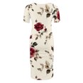 thumbnail image 6 of Taqqpue Women's Maternity Dress Short Sleeve Crew Neck Bodycon Wedding Guest Pregnancy Dresses Printed Fitted Stretch Maternity Clothes Summer Boho Baby Shower Photoshoot, 6 of 6