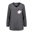 thumbnail image 4 of MVRLSH Womens Tops Blouse Casual Halloween Dark Terrifying Fashion Printed Comfortable Tees Loose Fit Blouses Grey - XXL, 4 of 5