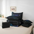 thumbnail image 4 of YST Sagittarius 7-Piece Comforter Set, Cosmic Nebula Bedding, Queen, Pink Galaxy, Neon Blue, 4 of 4
