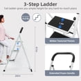 thumbnail image 3 of spanspace 3 Step Folding Ladder, Portable Lightweight Folding Step Stool with Handgrip, Wide Anti-Slip Platform Steps, 330 lbs Capacity, 3 of 7