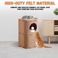 thumbnail image 3 of Inadays Cat House for Indoor Cats, 2-Storey Cozy Felt Cat Bed Cave with Tunnel Hideaway, Large Multi-Cat Condo for Rest & Play, Camel, 3 of 8