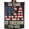 thumbnail image 2 of 250th Years Anniversarys of Freedoms US 1776-2026 Blankets Couch Blanket Vintage Throw Blankets for Bed, 2 of 10