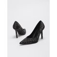 thumbnail image 4 of On feet & in love Women's Rhinestone Pointed Toe Stiletto Pumps - Sparkly Crystal Studded Dress Heels for Evening Party, 4 of 7