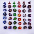 thumbnail image 4 of 7x Polyhedral Dices Smooth D4-D20 for Math set family board Teaching Bar Table Board Games Violet Blue, 4 of 8