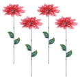 thumbnail image 1 of Uxcell 4 Pack Grandes Estacas Decorativas de Flores para Jardín, Estacas de Jardín de Metal Impermeables de 13 Pulgadas para Interior/Exterior [Rosa], 1 of 7