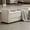 Beige, variant on HIUU 58" White Ottoman with Storage,Upholstered End of Bed Bench with Double Storage Space,Napped Fabric Bedside Bench With Rolled Armrest For Living Room,Entryway,Dormitory