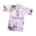 thumbnail image 2 of ATOGUTA Toddler Baby Kids Girls Flower Print Silk Satin Kimono Robes Bathrobe Sleepwea Wine, Size 18M-7, 2 of 9