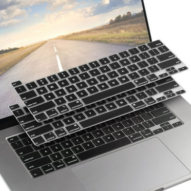 Insten 2 Pack Keyboard Cover Protector Compatible with 2020 Macbook Pro 13", Ultra Thin Silicone Skin, Tactile Feeling, Anti-Dust, Black