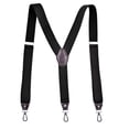 thumbnail image 4 of SGFCWSX Men's Y-Back Suspenders, Elastic Adjustable 4-Clip Formal Casual Black, 4 of 4