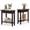 Espresso, variant on White Wedge End Table Set of 2, Triangle Side Table with Storage Shelf and Solid Wood Legs, Recliner Table, 24.5" Tall Nightstand, Modern Narrow Accent Table for Small Space Living Room