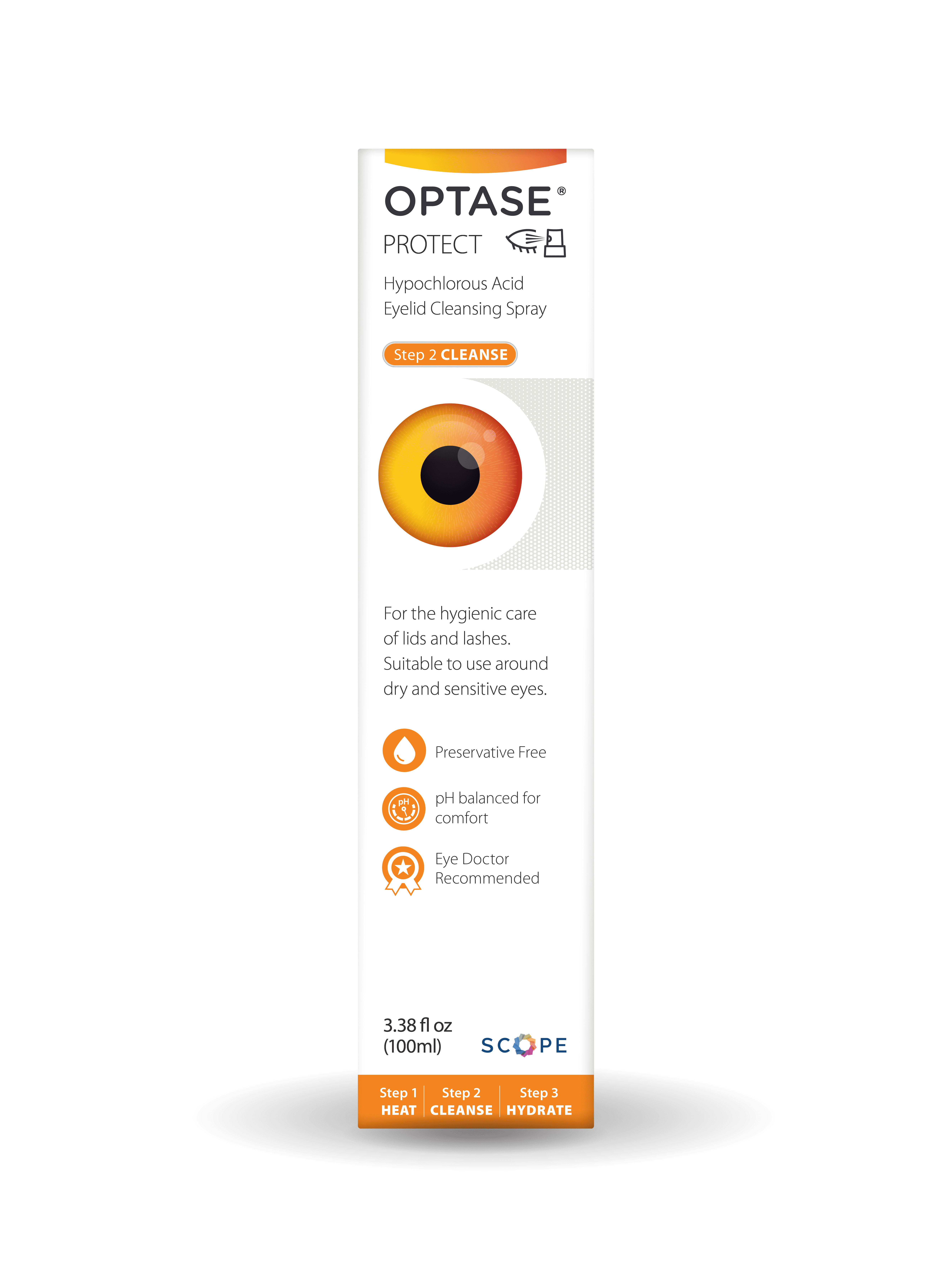 OPTASE Protect Eyelid Cleansing Spray - Hypochlorous Acid Spray for Daily Protection