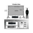 thumbnail image 2 of GAINVANE Projector Screen with Stand,Metal Telescopic Tube With Carry Bag,Grey Anti-Light 100 Inch For Home Theater Outdoor Indoor, 2 of 5