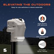 Bastion Distribution Glacier Sentinel Electric Jack & Cover | 3500lb Capacity | A-Frame | IP65 Switches | 90 Degree Twist Mount | Panoramic LED | BD-E3500S-WHT