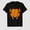 Black-30, variant on Women's Hallowthanksmas Flamingo Graphic T-Shirt, Halloween Thanksgiving Short Sleeve Shirt