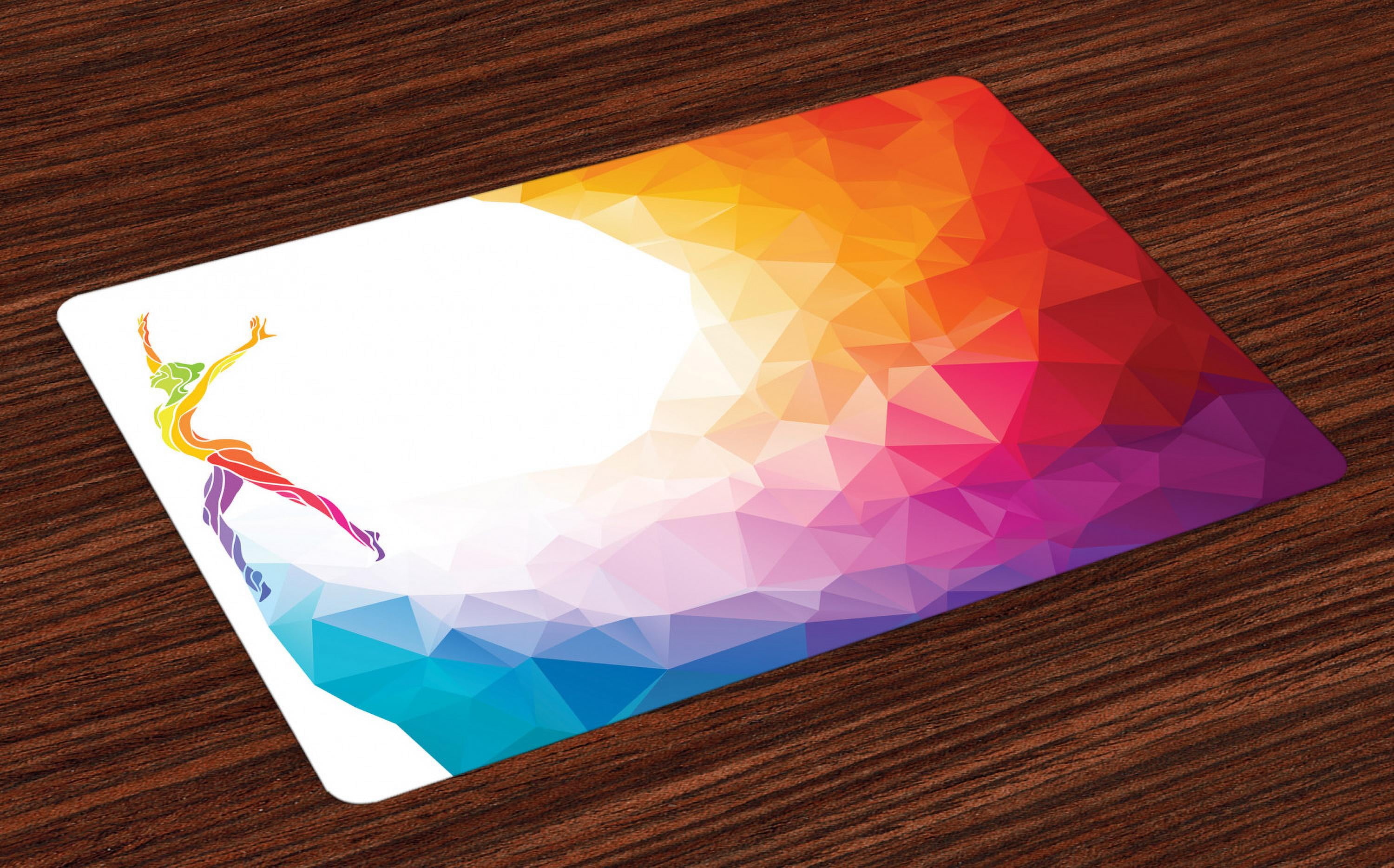 Sports Placemats Set of 4 Gymnastics Girl Gymnast Portrait Colored