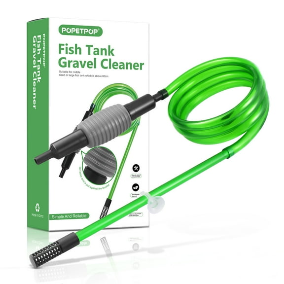 PAMINGONO Aquarium Pump Water Change Kit 1Pcs Gravel Suction Tool for Fish Tank Enthusiasts Green 104.7in