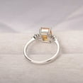 thumbnail image 3 of Natural Citrine Ring Rectangle Statement Ring Solitaire Wings Ring Sliver Personalized Ring, 3 of 3