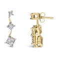 thumbnail image 3 of 14K Yellow Gold 1ct. TDW Princess-cut Diamond Earrings (H-I,SI1-SI2), 3 of 6