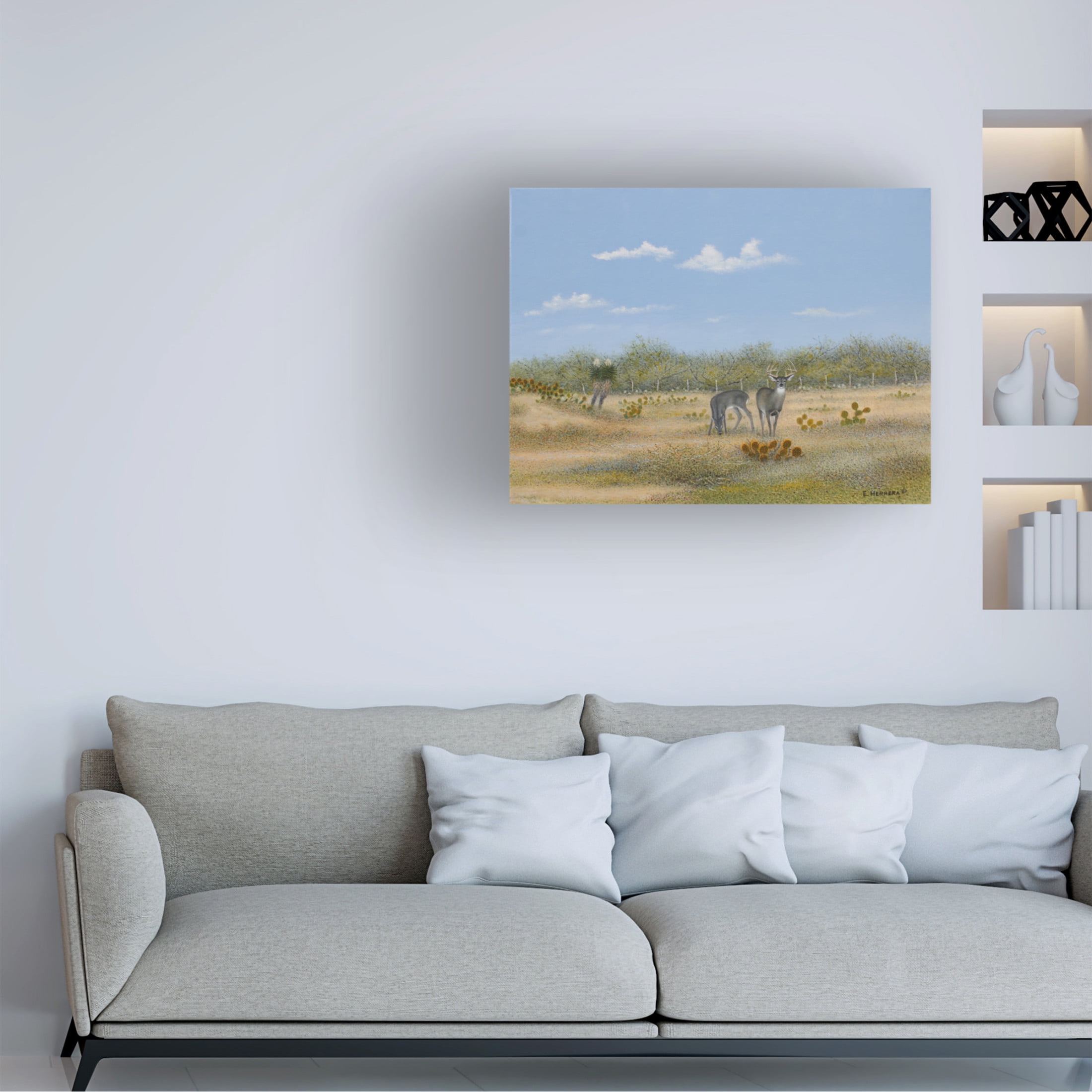 Canvas Wall Art - Eleazar Herrera 'The Property Line' Wall Art for Living Room, Bedroom, or Office Décor by Trademark Fine Art - 32 x 24 Inches