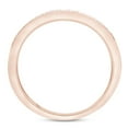 thumbnail image 4 of AFFY 0.12CT Round Moissanite Diamond Half Eternity Wedding Band Ring for Women 14K Rose Gold over Silver-6.5, 4 of 7