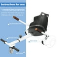 thumbnail image 3 of Hoverboard Seat Attachment For 6.5”-10” Hoverboard, EPCTEK Go Kart Conversion Kit, Accessory For self-stabilizing Scooter, Transform Your Hoverboard Into A Go Cart White, 3 of 5