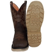 The Western Shops Men's Leather Square Toe/ Steel Toe Work Boot