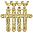 thumbnail image 1 of Cadena Innovadoras SacredDiamon07 4Pzas Oro Collar Cruz Dije 3.5x5.7cm Metal., 1 of 5
