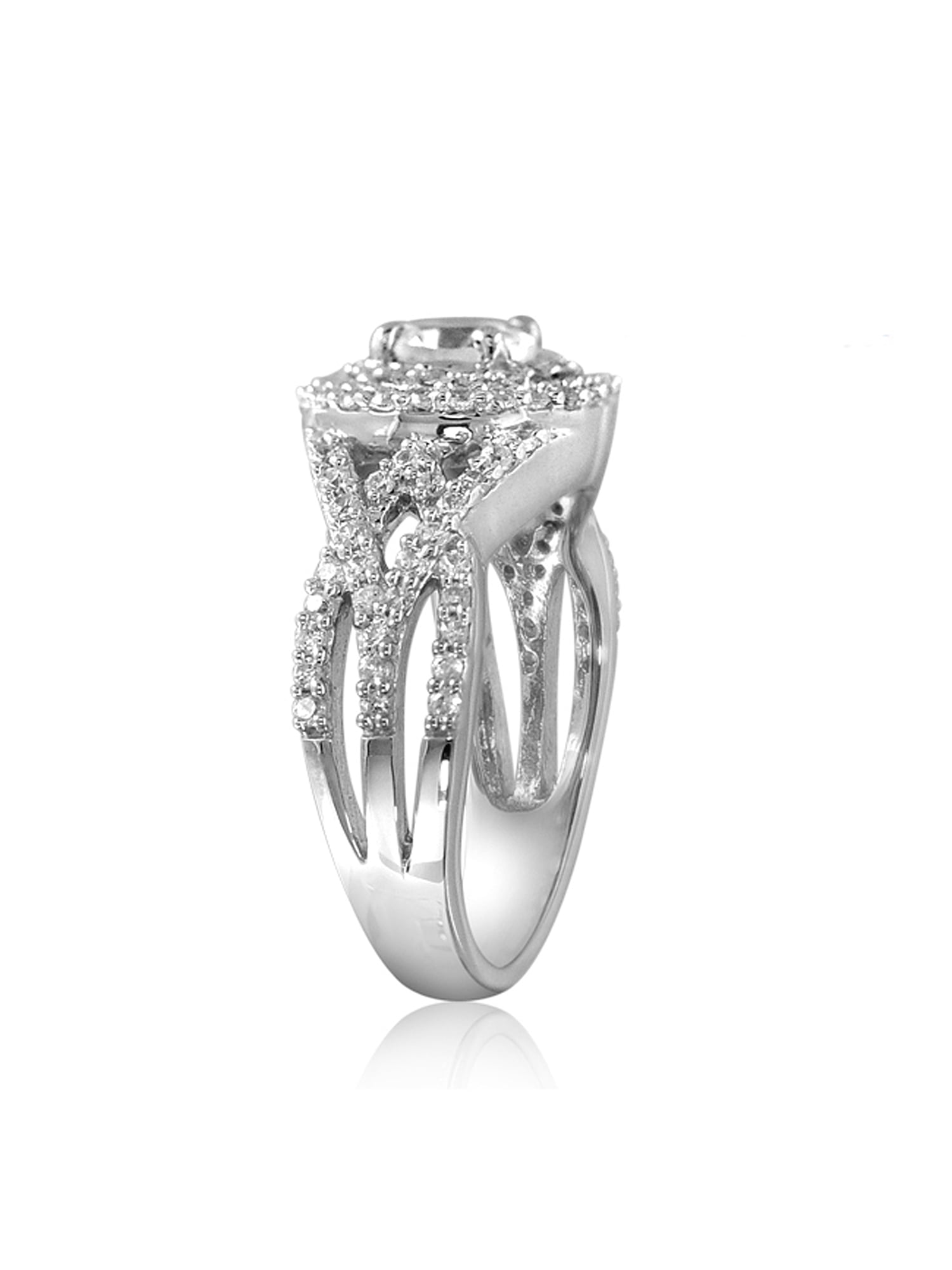 Diamonice 0.925 Sterling Silver 3.50 Carat White Cubic Zirconia Ring for Women | Cubic Zirconias for Everyday Womens Wear