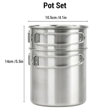 Cookware pan suit,Set Cup 2-3 People Cookware Set Cup Portable Stainless Steel Cookware Portable Pot Pan Suit Stainless Pot Set Portable Huiop Cookware Pan Suit