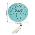 thumbnail image 7 of Rain Drum for Outside, 2024 Upgrade Ethereal Drum, Steel Tongue Drum Rain Chime, Mini Handpan Drum 3 Inches 6 Notes, Music Chimes Instrument for Rain Outdoor Garden for Kids J1I5, 7 of 7