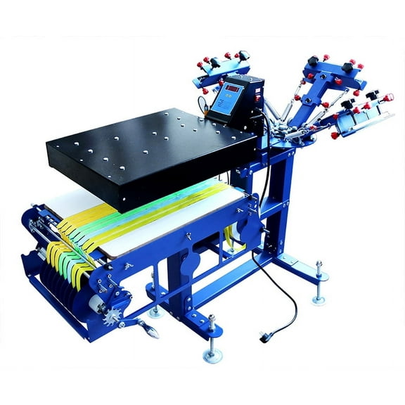 TECHTONGDA 3 Color 1 Station Screen Printing Press with Dryer Micro Precision Screen Printer
