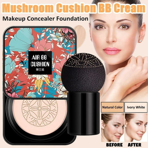 Air Cushion Mushroom Head CC Cream，Face Concealer BB Cream Moisturizing Foundation， Face Makeup