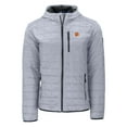 thumbnail image 2 of Men's-Cutter & Buck  Gray Clemson Tigers Rainier Eco PrimaLoft Hooded Full-Zip Jacket, 2 of 3