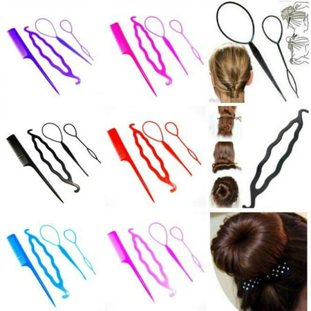 Women Hair Braid Clip Magic Styling Stick Bun Maker Tool Fashion (Best Sock Bun Tool)