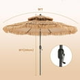 thumbnail image 2 of SUNBURY 9/10FT 2-Tier Wind-Resistant Tiki Umbrella with 8 Ribs,Extra Wide Hawaiian Patio Shade with UPF50+, 2 of 6