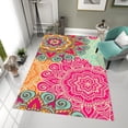 thumbnail image 3 of Dreammotif Floral Pattern Mandala Modern Area Rug for Living Room - 5.3 x 7.6 ft Machine Washable, Thin, Non Slip Backing Carpet, 3 of 8