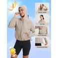 thumbnail image 3 of baleaf Women's Sun Jackets Lightweight Packable Crop UV Hoodie Beige XL, 3 of 7