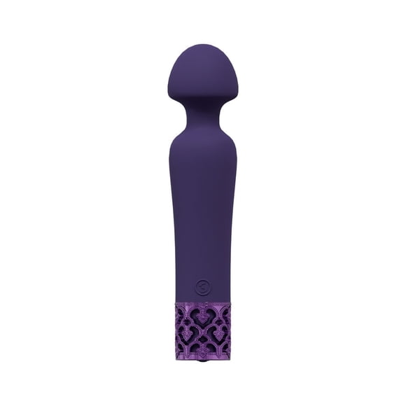 Royal Gems Scepter Silicone Mini Personal Massage Wand, Purple
