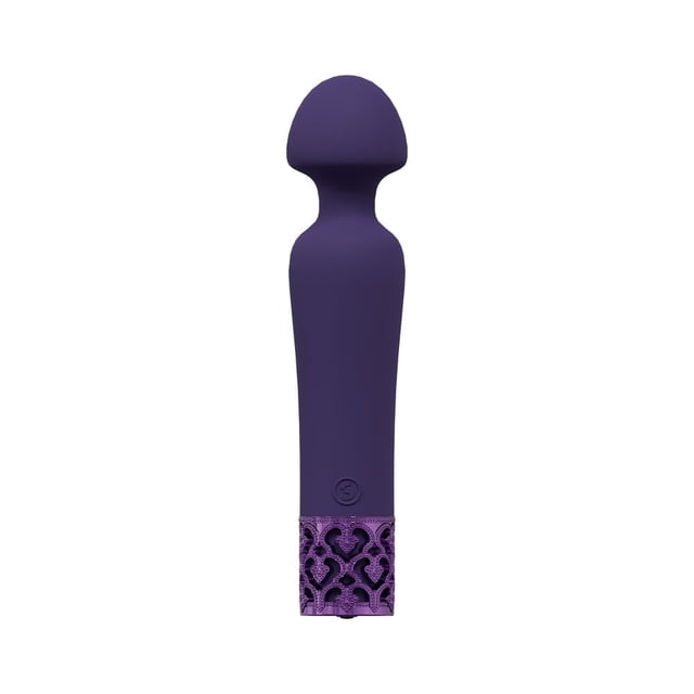 Royal Gems Scepter Silicone Mini Personal Massage Wand, Purple