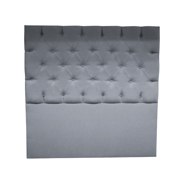 Cabecera Castilla Puffland Matrimonial color gris capitonada