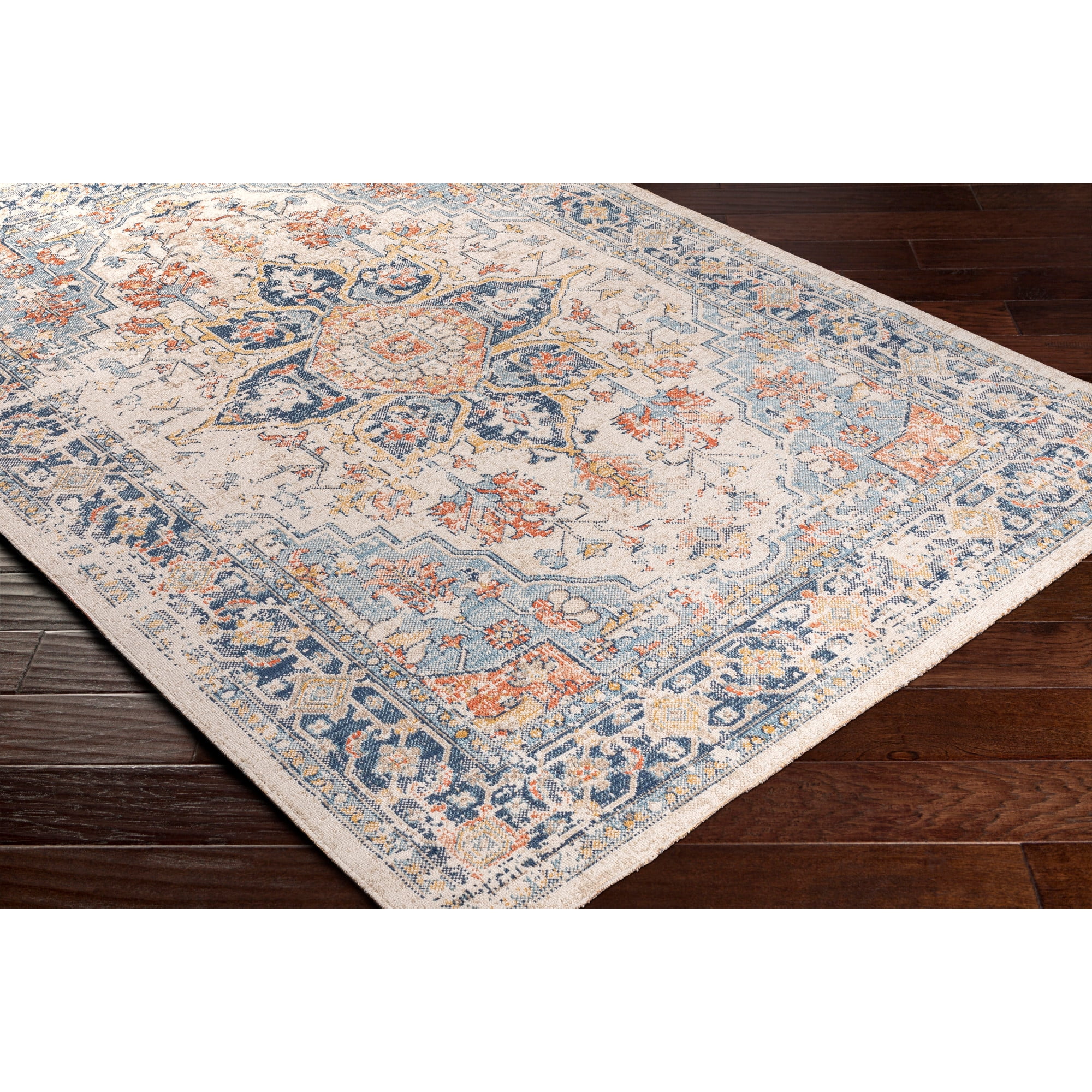 Livabliss Huntington Beach Medallion Indoor/Outdoor Area Rug, Navy/Multi ,9'2" x 12'