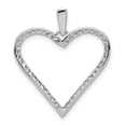 thumbnail image 3 of Real 14kt White Gold 1/6ct. Diamond Heart Pendant; for Adults and Teens; for Women and Men, 3 of 4