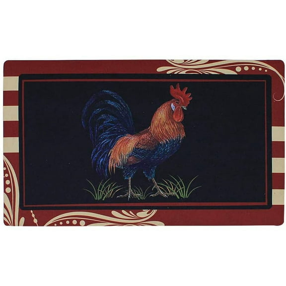 Rooster Door Mat Indoor Entry Way Doormat for Front Door Patio Anti Slip Rubber Entry Mat Country Farmhouse Entrance Door Mats 17x 29 inch